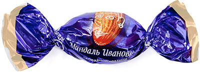 Конфеты Миндаль Иванович в белой шоколадной глазури