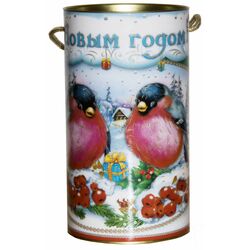 Навивная картонная туба Снегири